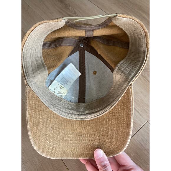 Patagonia hat cap one size tan hemp organic cotton adjustable strapback logo - Picture 3 of 4